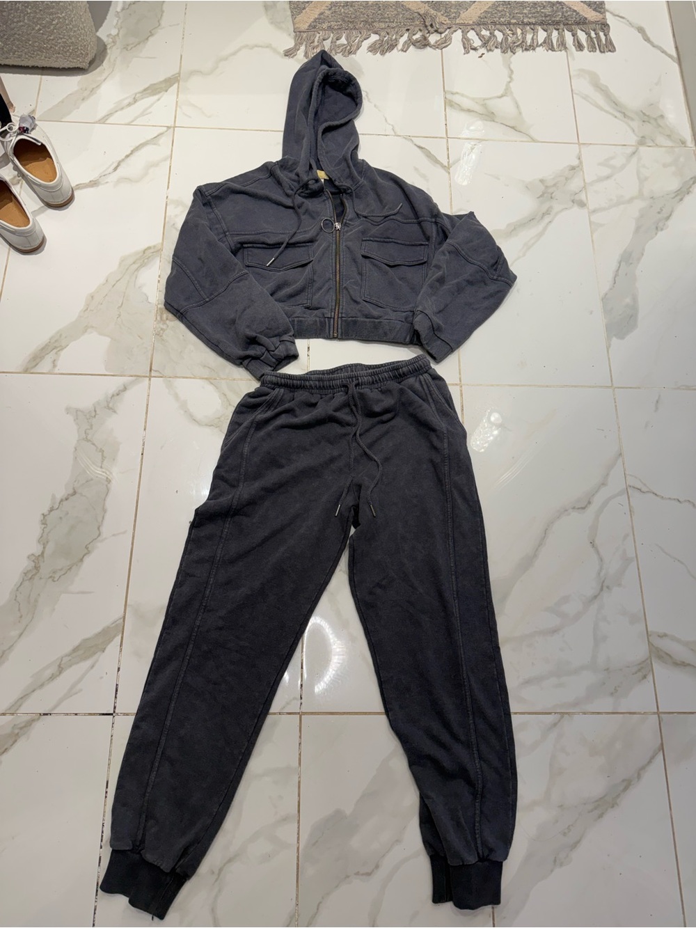 l*space Charcoal Zip Hoodie & Jogger Set